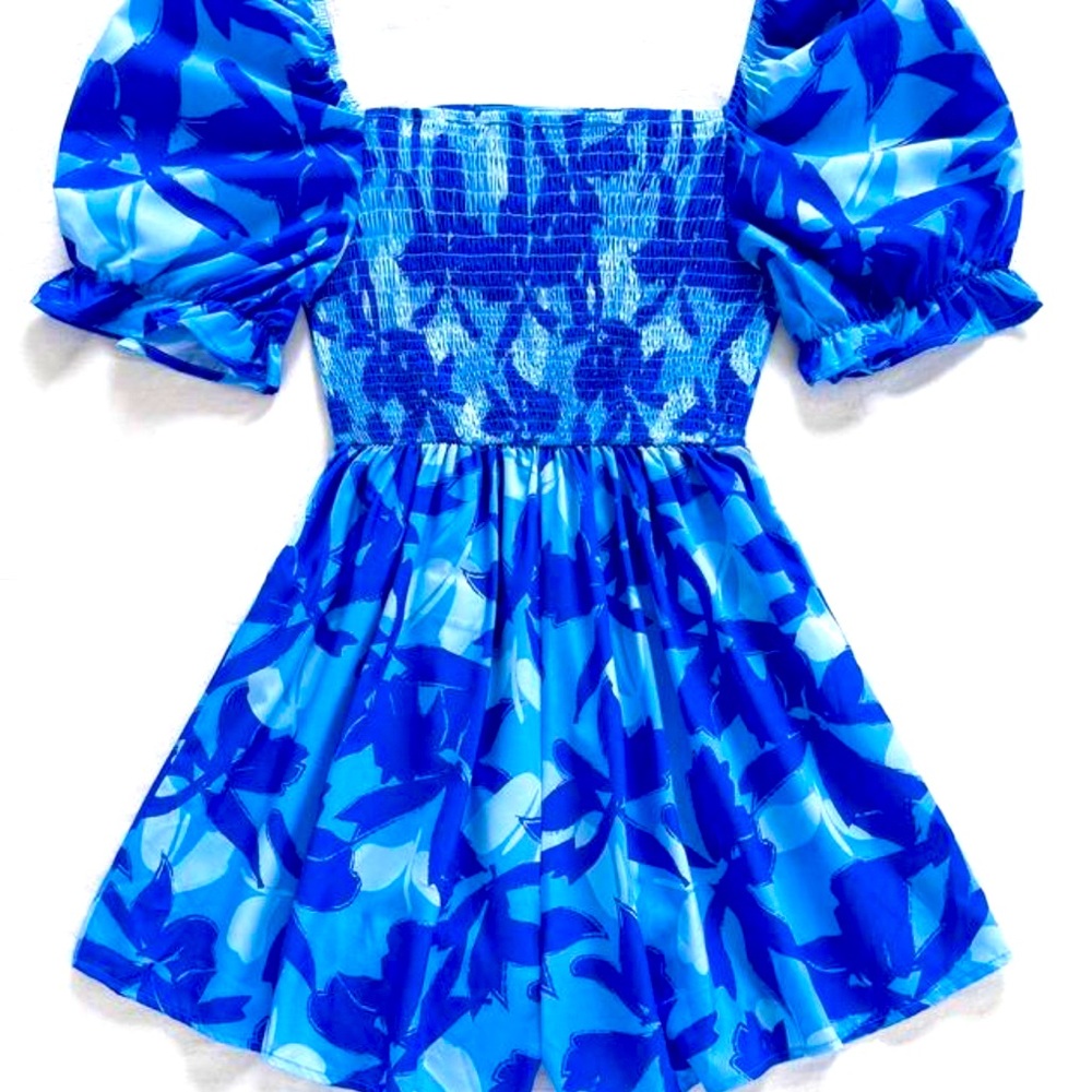 NWT Blue Floral Kids Dress